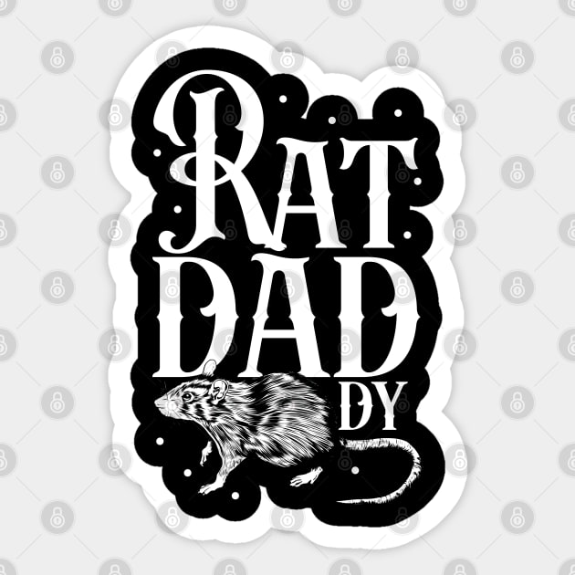 Rat lover - Rat Daddy Sticker by Modern Medieval Design
